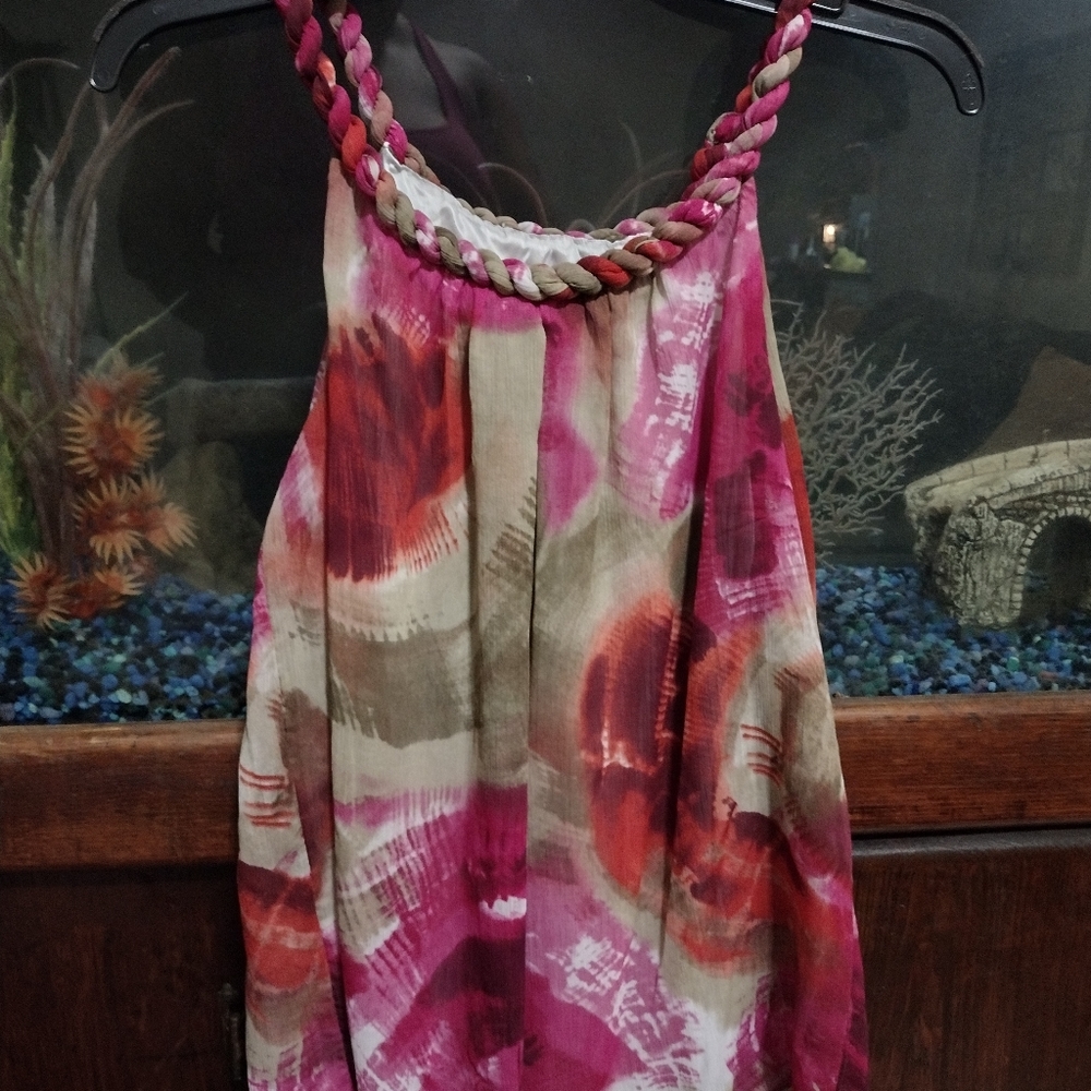 💥BOGO 50%💥 Pink Sleeveless Blouse size Medium Women's Clothing - Picture 7 of 8